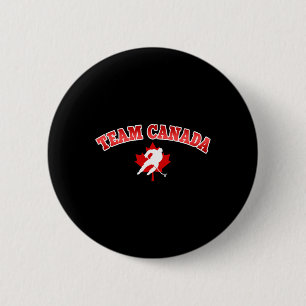 Macaron Rond 5 Cm Équipe Canada Fierté Voyage Sport Hockey Pl