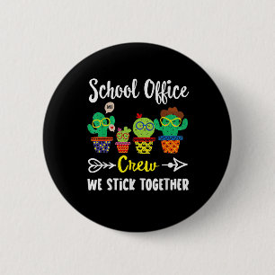 Macaron Rond 5 Cm Équipe De Bureau De L'École Nous Sticks Ensemble F