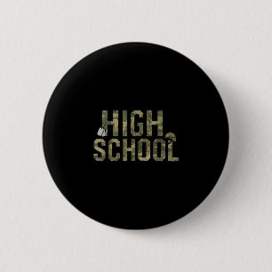 Macaron Rond 5 Cm Équipe de camouflage lycée rentrée scolaire profes