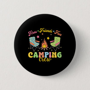 Macaron Rond 5 Cm Équipe de camping Famille Amis Filles Enfants Ambi