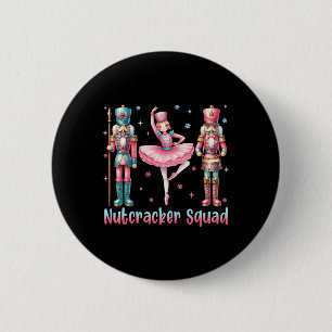 Macaron Rond 5 Cm Équipe de Casse-Noisette Danse de Lettres Joyeux N