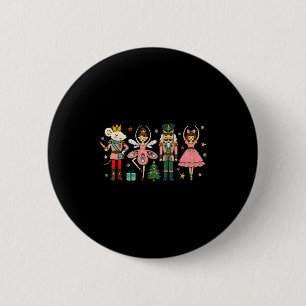 Macaron Rond 5 Cm Équipe de Casse-Noisette de Noël Ballet Danse Femm