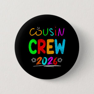 Macaron Rond 5 Cm Équipe de cousins 2026 Réunion de famille Création