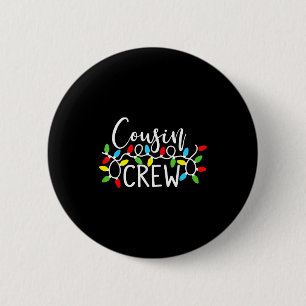 Macaron Rond 5 Cm Équipe de cousins de Noël Enfants Cousins Équipe d