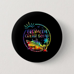 Macaron Rond 5 Cm Équipe de croisière 2025 Bermudes Croisière Ensemb