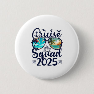 Macaron Rond 5 Cm Équipe de croisière 2025 Été Vacances Tenue de fam