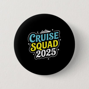 Macaron Rond 5 Cm Équipe de croisière 2025 Groupe de famille jumelée
