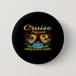 Macaron Rond 5 Cm Équipe de croisière 2025 Groupe familial correspon