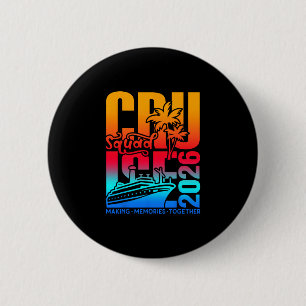 Macaron Rond 5 Cm Équipe de croisière 2026 Famille Amis Vacances Cor