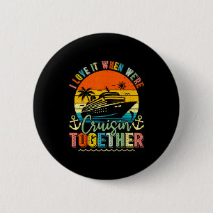 Macaron Rond 5 Cm Équipe de croisière 2026 Groupe familial correspon