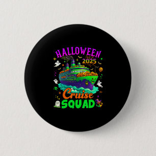 Macaron Rond 5 Cm Équipe de croisière Halloween 2025 Croisière en ba