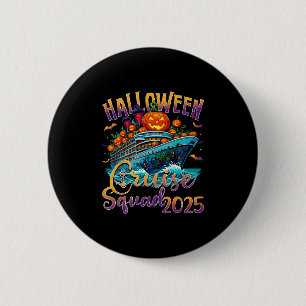 Macaron Rond 5 Cm Équipe de croisière Halloween 2025 Vacances Fami c