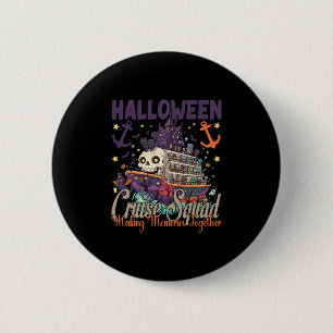 Macaron Rond 5 Cm Équipe de croisière Halloween 2025 Voyage Hallowee