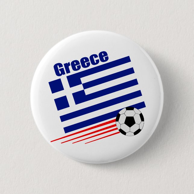 Macaron Rond 5 Cm Équipe de football grecque (Devant)