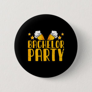 Macaron Rond 5 Cm Équipe de garçon de bachelor ami du marié mariage