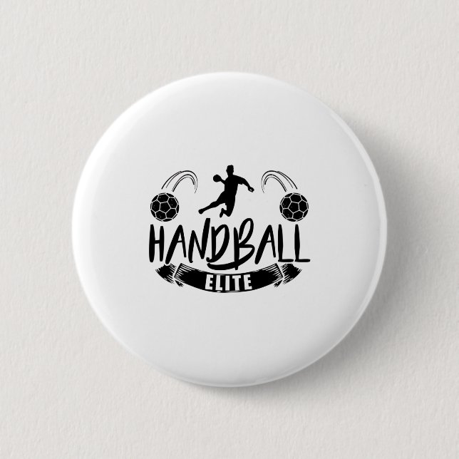 Macaron Rond 5 Cm Équipe de handball | Handball joueurs Sport Traine (Devant)