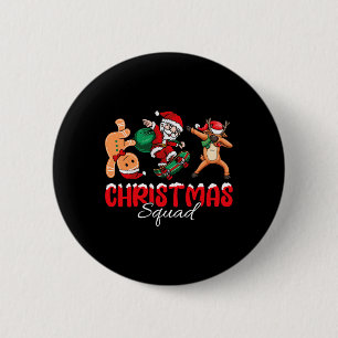 Macaron Rond 5 Cm Équipe de Noël Père Noël Dabbing Elf Family Corres