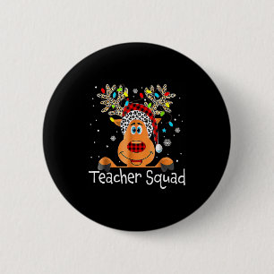 Macaron Rond 5 Cm Équipe de professeurs Renne Professeur Noël Xmas