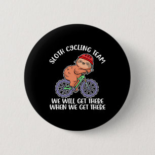Macaron Rond 5 Cm Équipe de Sloth Cycling