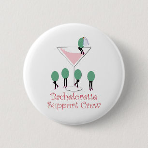Macaron Rond 5 Cm équipe de soutien de bachelorte rose