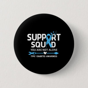 Macaron Rond 5 Cm Équipe de soutien des guerriers Sensibilisation au