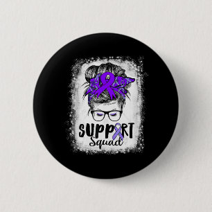 Macaron Rond 5 Cm Équipe de soutien Messy Bun Purple Warrior Epileps