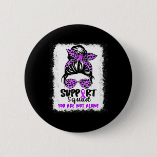 Macaron Rond 5 Cm Équipe de soutien Nœud désordonné Guerrière violet
