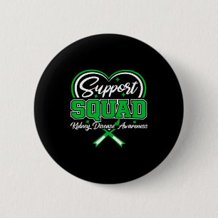 Macaron Rond 5 Cm Équipe de soutien ruban vert papillon pkd rein