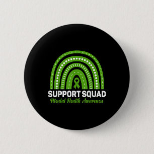 Macaron Rond 5 Cm Équipe de soutien Sensibilisation à la santé menta