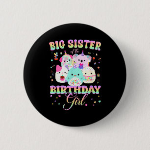 Macaron Rond 5 Cm Équipe de Squish de la Famille d'Anniversaire Gran