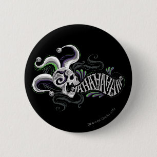 Macaron Rond 5 Cm Équipe de suicide   Joker Skull - Haha