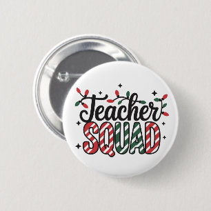 Macaron Rond 5 Cm Équipe d'enseignants de Noël Drôle de fête de Noël