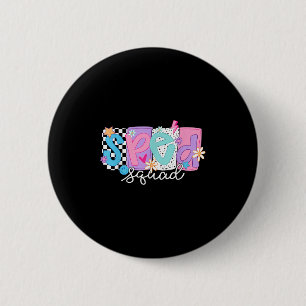 Macaron Rond 5 Cm Équipe d'enseignants de vitesse Floral Éducation s