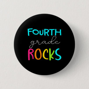 Macaron Rond 5 Cm Équipe des rochers de 4e année Enseignant