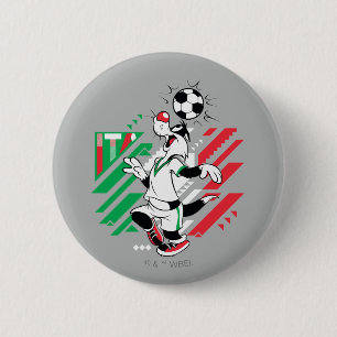 Macaron Rond 5 Cm Équipe d'Italie de football Graphique SYLVESTER™