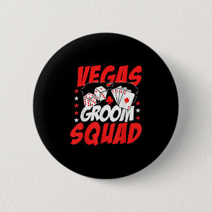 Macaron Rond 5 Cm Équipe du marié à Vegas Mariage Enterrement de vie