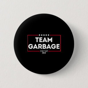Macaron Rond 5 Cm Équipe Garbage Pour Trump 2024 1
