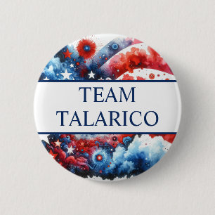 Macaron Rond 5 Cm Équipe James Talarico pour Président