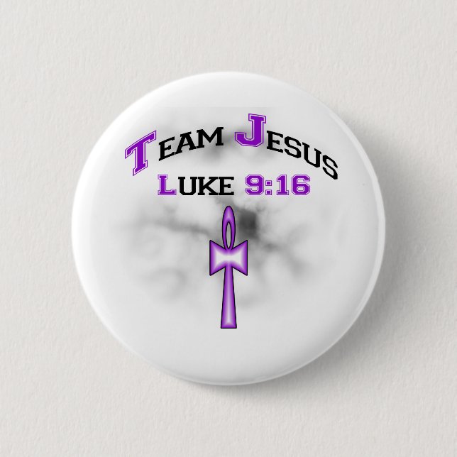 Macaron Rond 5 Cm Équipe Jesus Luke 916 (Devant)