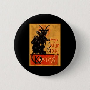 Macaron Rond 5 Cm Équipe Krampus _ Équipe de Noël de Krampus _ Joyeu