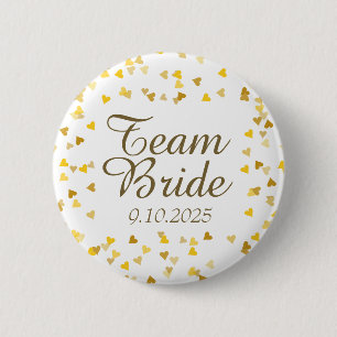 Macaron Rond 5 Cm Équipe Mariée / Marié