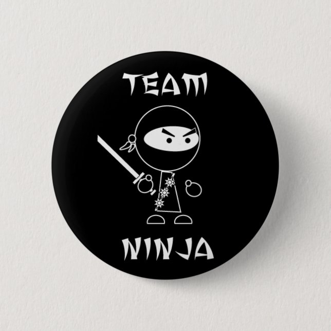 Macaron Rond 5 Cm Équipe Ninja (Devant)