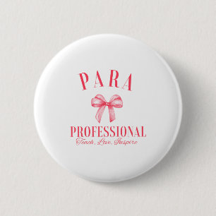 Macaron Rond 5 Cm Équipe Para École Paraprofessionnelle Arc Coquette