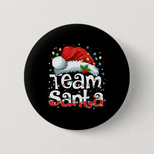 Macaron Rond 5 Cm Équipe Santa Claus Noël Famille Correspondant Pyja