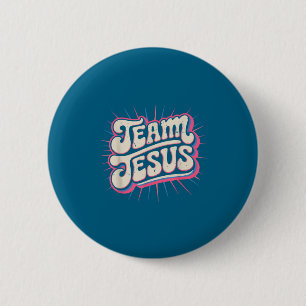 Macaron Rond 5 Cm Équipe Tout-Petit Jésus Famille Correspondante Foi