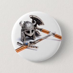 Macaron Rond 5 Cm Équipement de Viking