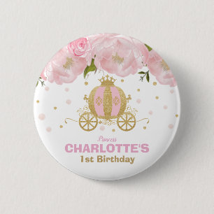 Macaron Rond 5 Cm Ęr chariot d'or de rose de fête d'anniversaire d