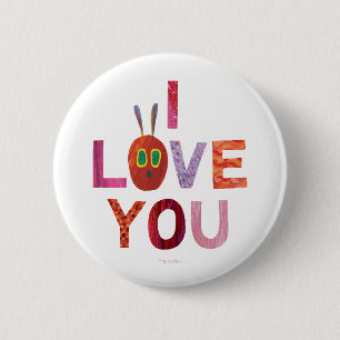 Macaron Rond 5 Cm Eric Carle   Caterpillar I Love You