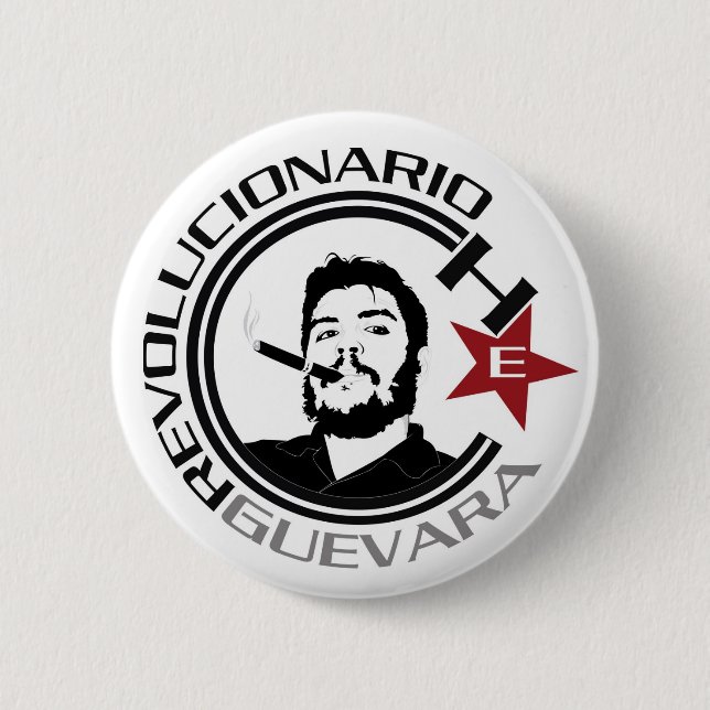 Macaron Rond 5 Cm Ernesto Guevara (Devant)