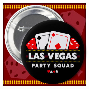 Macaron Rond 5 Cm Escadron de fête Vegas Voyage Las Vegas Squad Las 